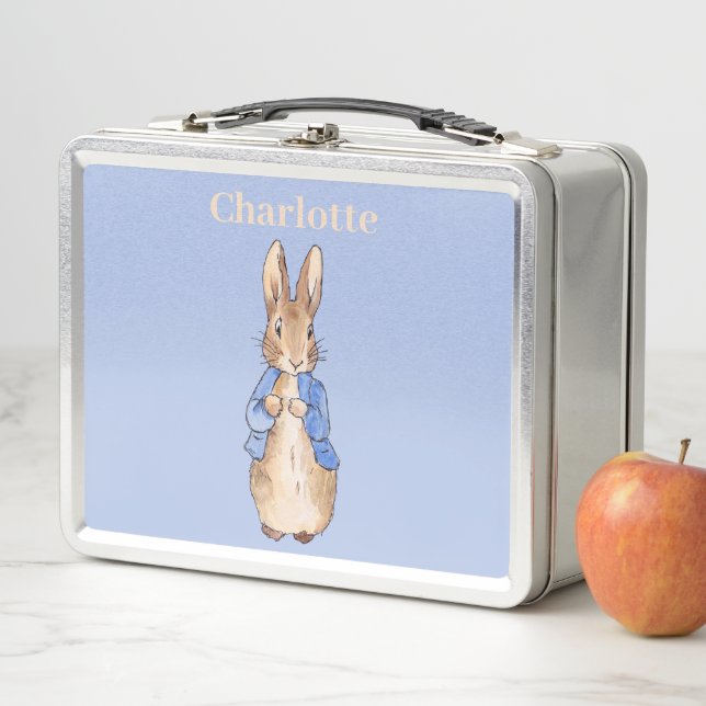 Personalise Child's Name Peter the Rabbit  Metal Lunch Box (In Situ)