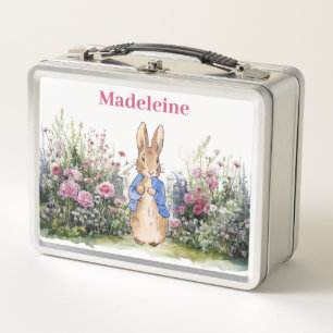 Personalise Child's Name Peter the Rabbit Metal Lunch Box