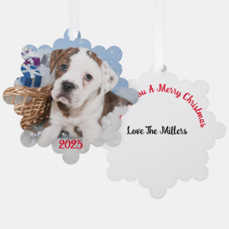 Personalise Christmas Card Ornament