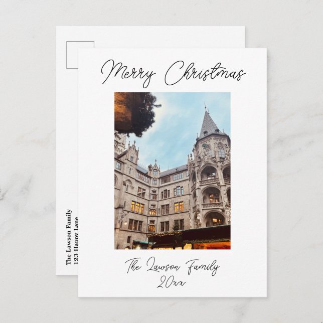 Personalise Christmas Market Munich Germany Postca Postcard (Front/Back)