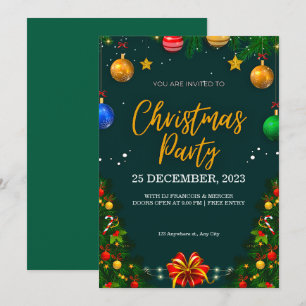personalise Christmas party Invitation