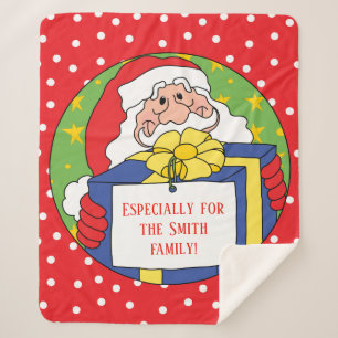 Personalise "Christmas Santa" Blanket/Medium Sherpa Blanket