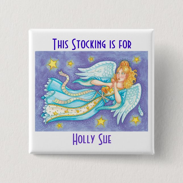 Personalise Christmas Stocking Buttons (Front)