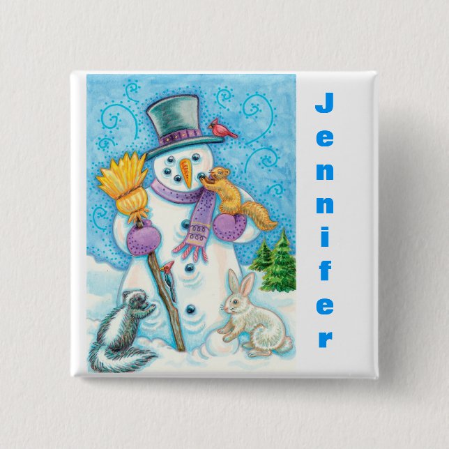 Personalise Christmas Stocking Buttons (Front)