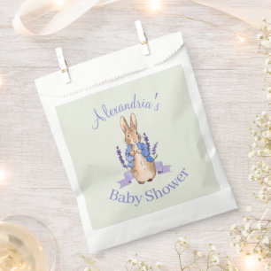 Personalise Classic Bunny Rabbit Baby shower Favour Bag