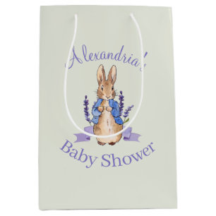 Personalise Classic Bunny Rabbit Baby shower Medium Gift Bag