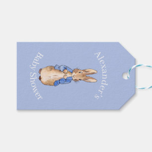 Personalise Classic rabbit Baby Shower Gift Tags