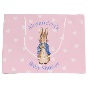 Personalise Classic rabbit Baby Shower Large Gift Bag