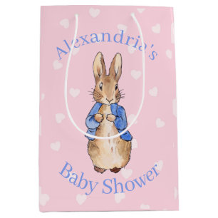 Personalise Classic rabbit Baby Shower Medium Gift Bag