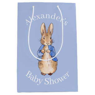 Personalise Classic rabbit Baby Shower Medium Gift Bag