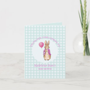 Personalise Classic rabbit Thank you Card