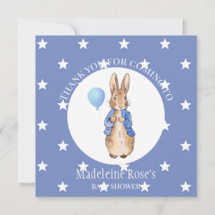 Personalise Classic rabbit Thank you Card