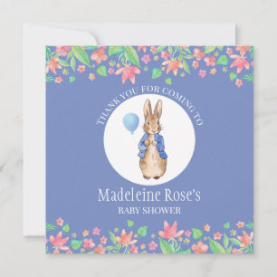 Personalise classic rabbit Thank you Card
