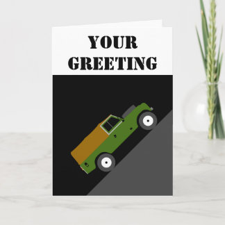 Personalise Classic Series Land Rover Greetings Card