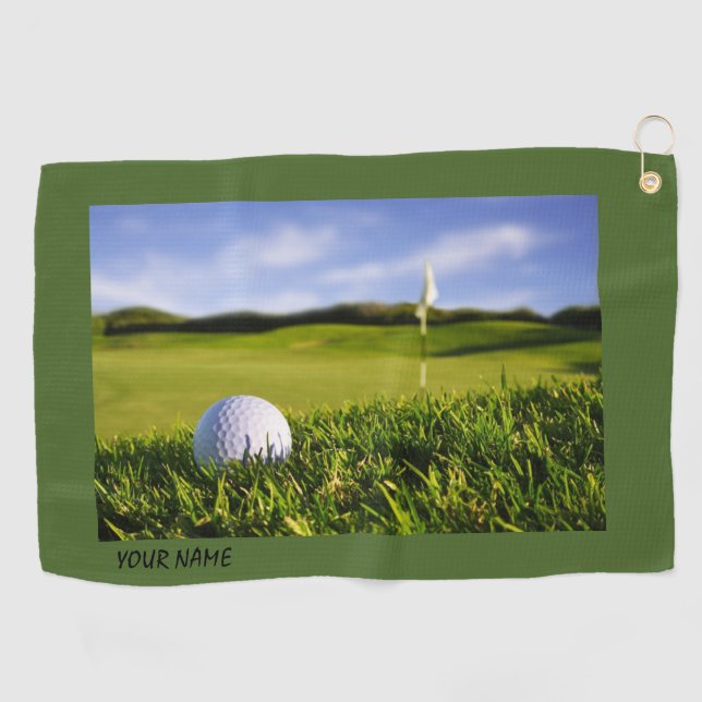 Personalise Clip - On Soft Golf Towel (Horizontal)