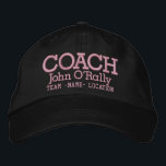 Personalise Coach Cap Your Name Your Game<br><div class="desc">A fine sporty custom embroidery design on a comfy casual embroidered baseball cap you can also personalise to make it as unique as you are.</div>