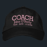 Personalise Coach Cap Your Name Your Game<br><div class="desc">A fine sporty custom embroidery design on a comfy casual embroidered baseball cap you can also personalise to make it as unique as you are.</div>