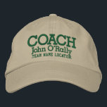 Personalise Coach Cap Your Name Your Game<br><div class="desc">A fine sporty custom embroidery design on a comfy casual embroidered baseball cap you can also personalise to make it as unique as you are. 



















Introducing</div>
