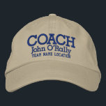 Personalise Coach Cap Your Name Your Game<br><div class="desc">A fine sporty custom embroidery design on a comfy casual embroidered baseball cap you can also personalise to make it as unique as you are. 



















Introducing</div>