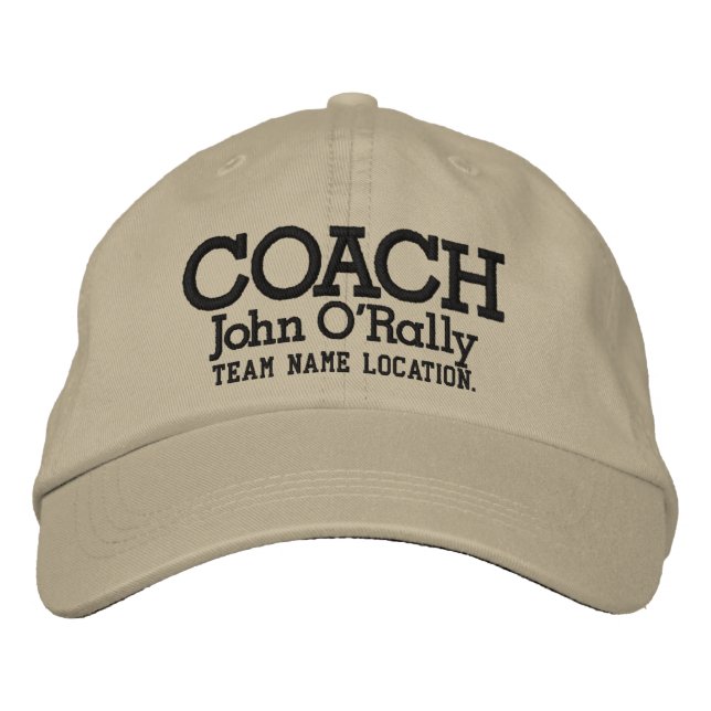 Personalise Coach Cap Your Name Your Game (Front)
