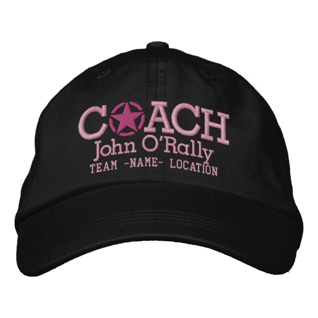 Personalise Coach Star Hat Your Name Your Game! (Front)