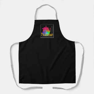 Personalise Coffee Pot Black Apron