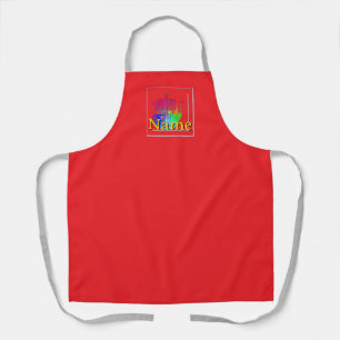 Personalise Coffee Pot Red   Apron