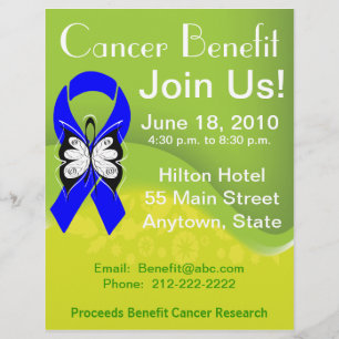 Personalise Colon Cancer Fundraising Benefit Flyer