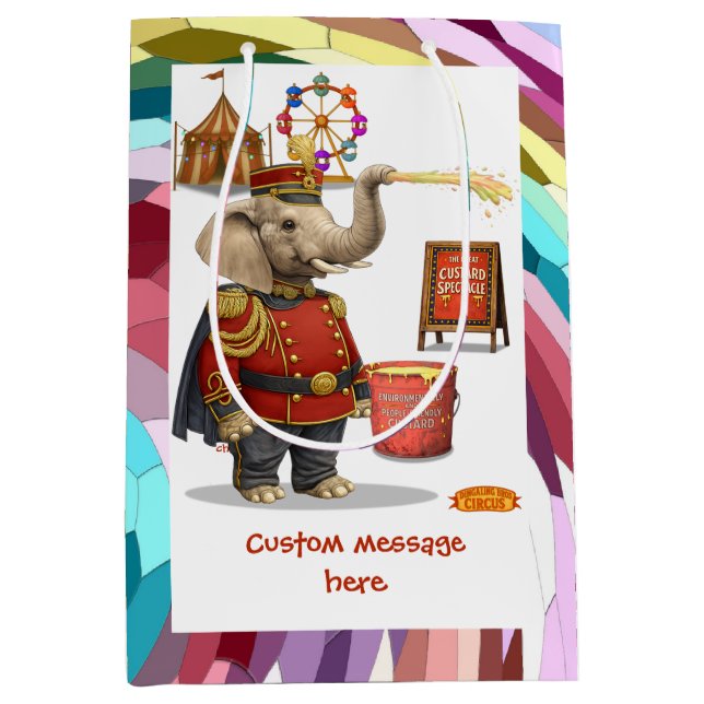 Personalise: Colonel Klinger, custard slinger Medium Gift Bag (Front)