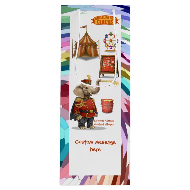 Personalise: Colonel Klinger, custard slinger Wine Gift Bag (Front)