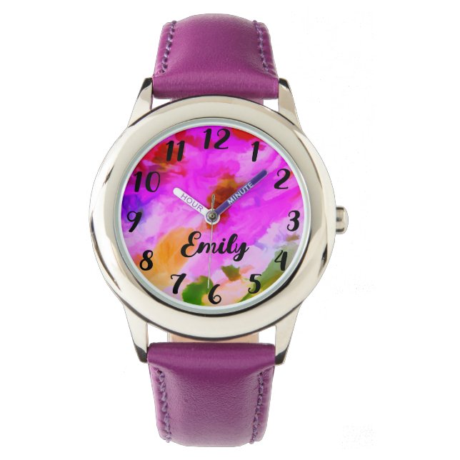 Personalise Colourful Girls eWatch Watch (Front)