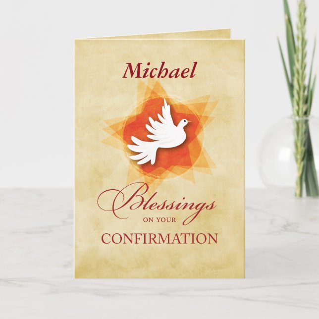 Personalise Confirmation Congratulations Dove Card (Front)
