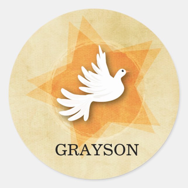 Personalise Confirmation Congratulations Gift Coll Classic Round Sticker (Front)