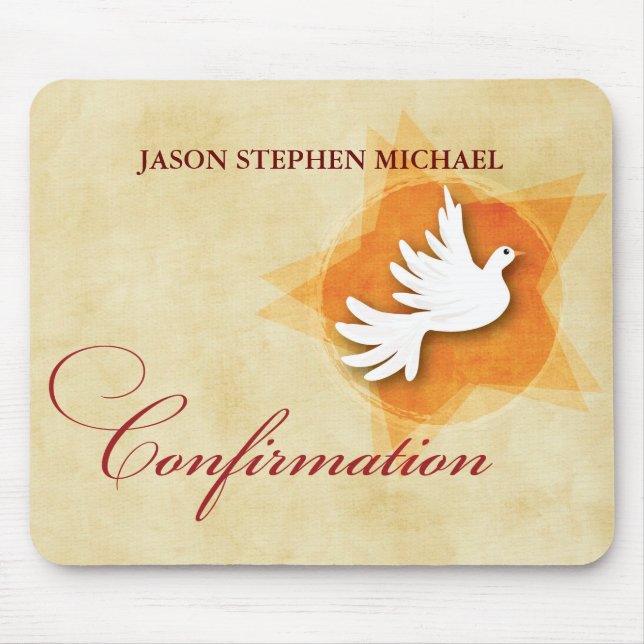 Personalise Confirmation Congratulations Gift Coll Mouse Pad (Front)
