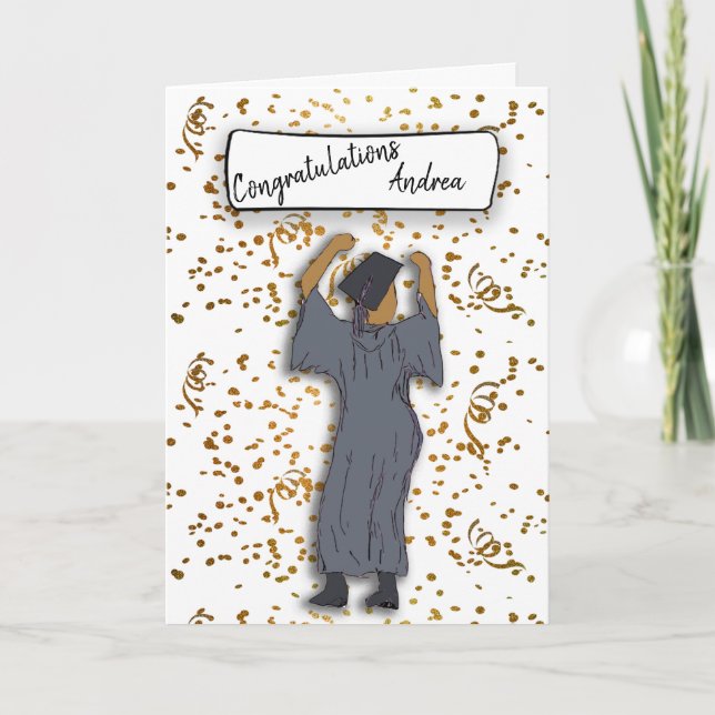 Personalise Congratulations Graduate) Card (Front)