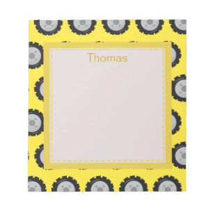 Personalise Construction themed Notepad