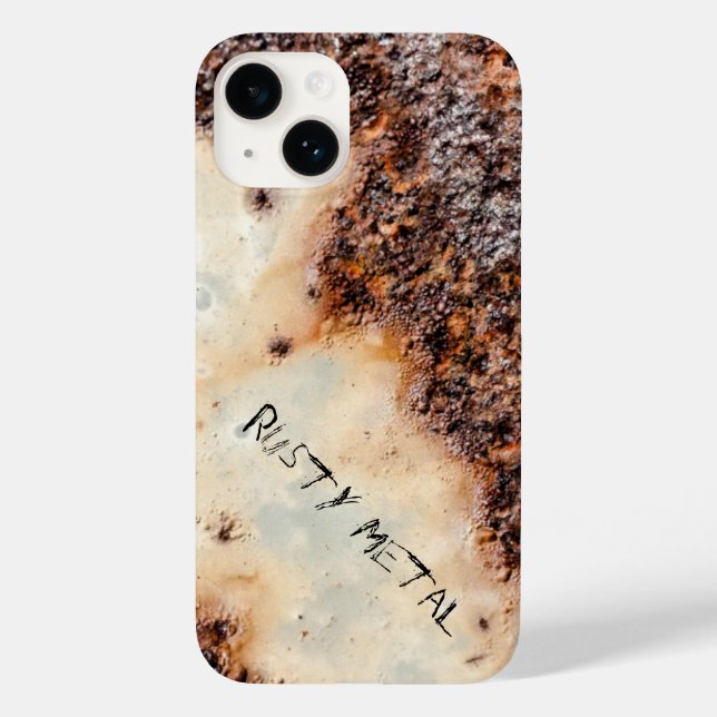 Personalise Cool brown rusty metal texture Case-Mate iPhone Case (Back)