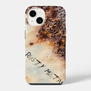 Personalise Cool brown rusty metal texture iPhone Case