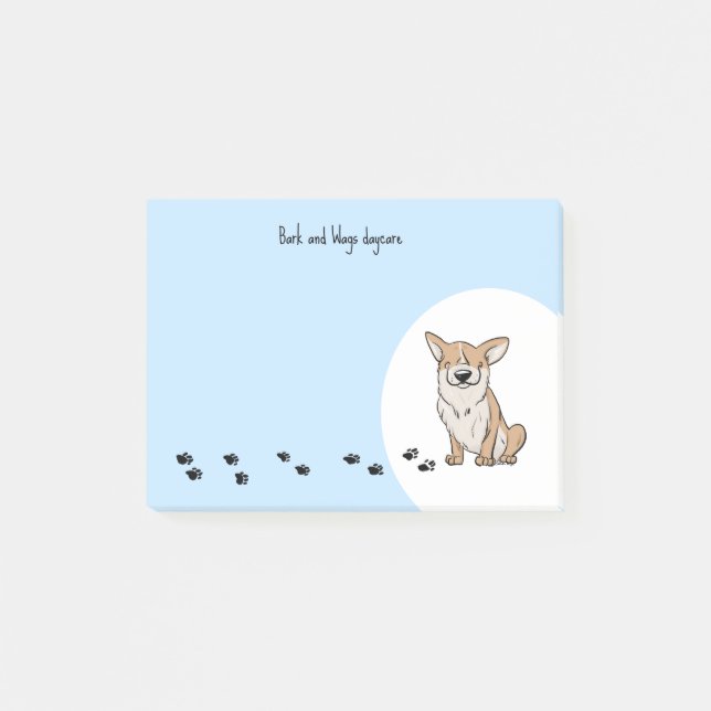 Personalise Corgi Post-it Notes (Front)