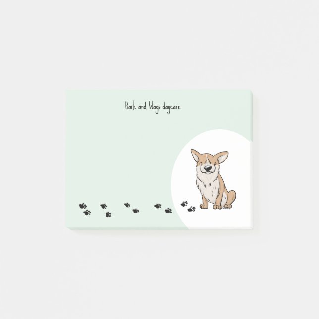 Personalise Corgi Post-it Notes (Front)