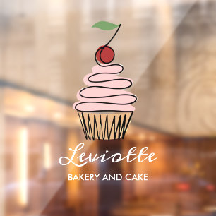 Personalise Cupcake Bakery Shop Front White Text
