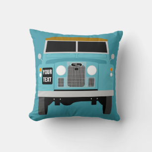 Personalise custom blue Land Rover Series 2 Cushion