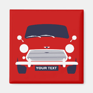 PERSONALISE  CUSTOM CLASSIC MINI COOPER CAR MAGNET
