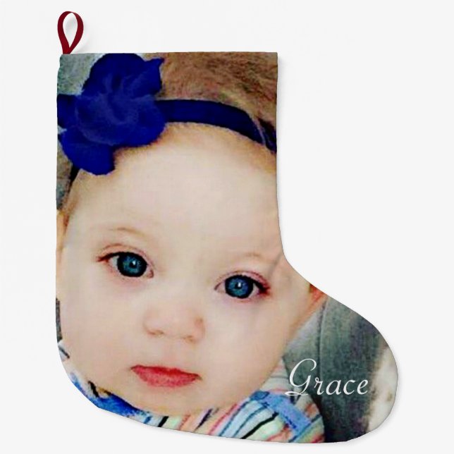 Personalise Custom Designed Large Christmas Stocking (Front)