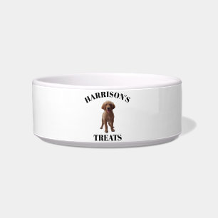 Personalise Custom Dog, Cat Name Photo treats food Bowl