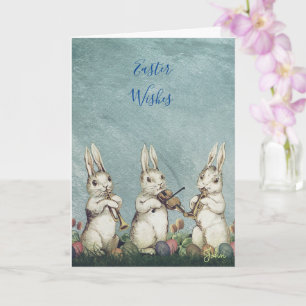 Personalise Custom EASTER Wishes Vintage Greetings Card