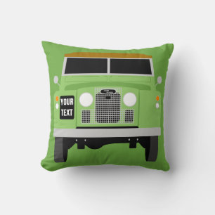 Personalise custom green Land Rover Series 2 Cushion