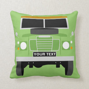 Personalise custom green Land Rover Series 3 Cushion