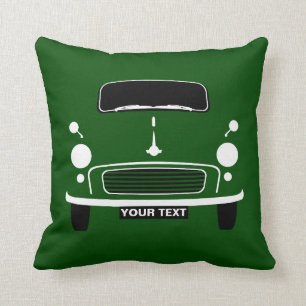 Personalise custom Green Morris Minor pop art Cushion