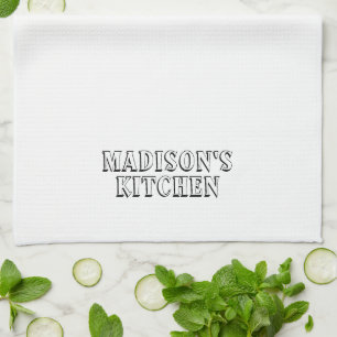 Personalise Custom Name business store Tea Towel